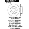 Centric Parts Premium High-Carbon Rotor, 125.33057 125.33057